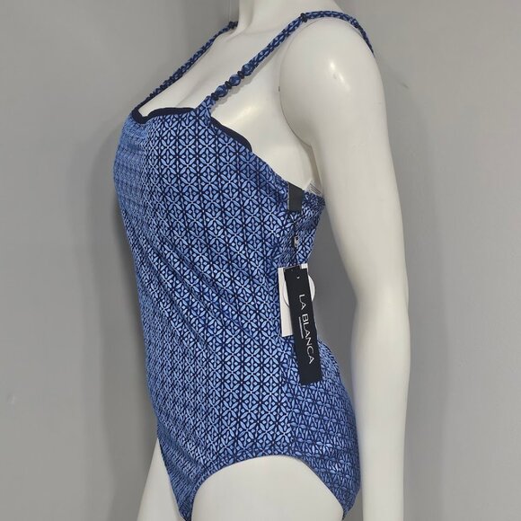 La Blanca Charmed Coast Lingerie Mio with Color-Coated Beads One-Piece Swimsuit - Picture 3 of 9